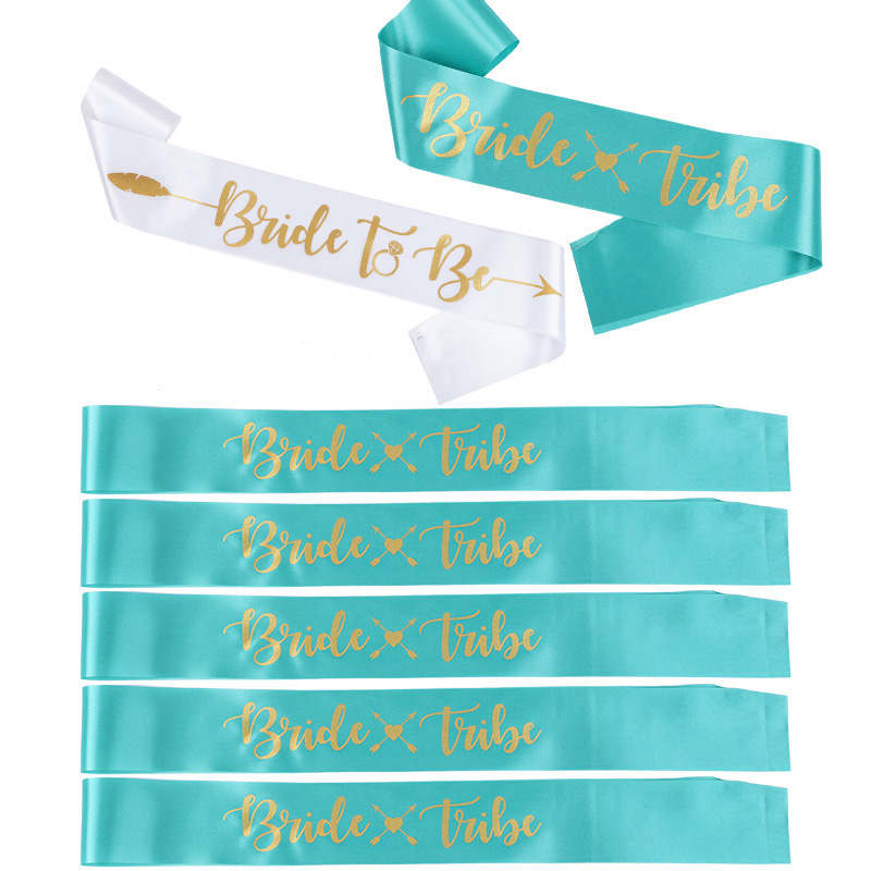 Bride Tribe Sash - 1 セット花嫁になる花嫁部族サッシュ結婚式ブライダルシャワーの装飾ブライドメイドギフト独身編パーティー用品