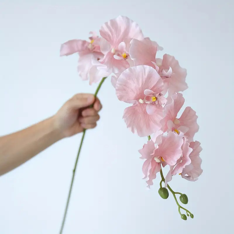 Wedding Arch Flower - ロングブランチ蝶蘭造花ホームカーテンウォール結婚式の装飾クリスマスDIYリースバレンタインデーギフト