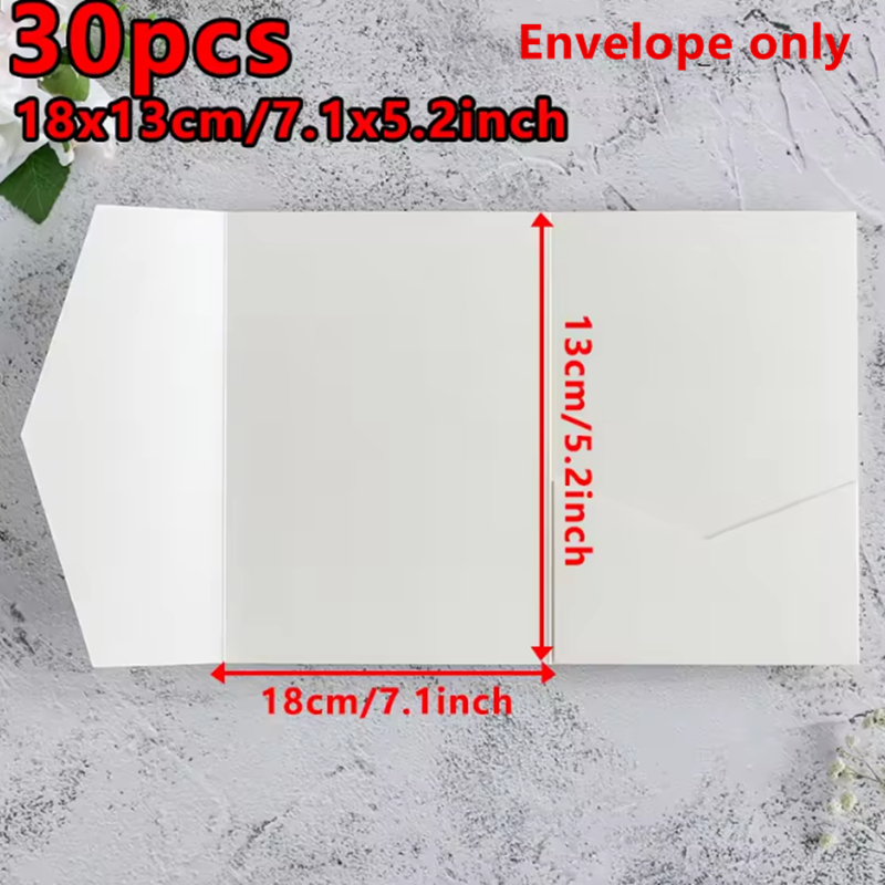 30 個 18 × 13 センチメートル緑の封筒結婚式の招待 - Wedding Supply Business のレビューと価格