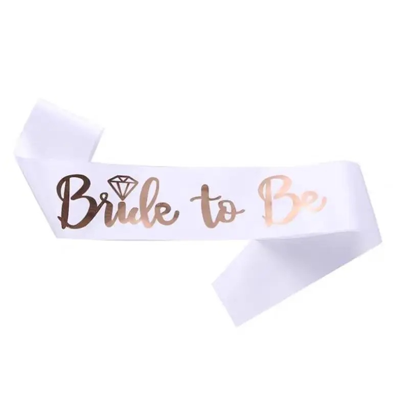 1セット ブライダルサッシュ ローズゴールドデザイン チーム - Bride Tribe Sash のレビューと価格