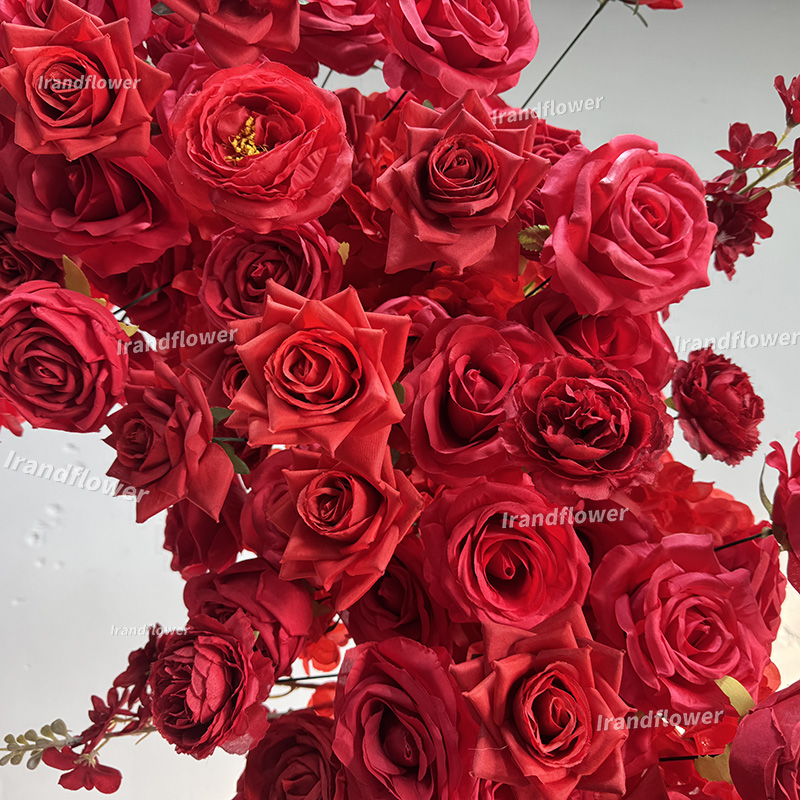 赤いハート型のアーチ状造花、卒業式、母の日、イースター、クリ - Wedding Arch Flower のレビューと価格