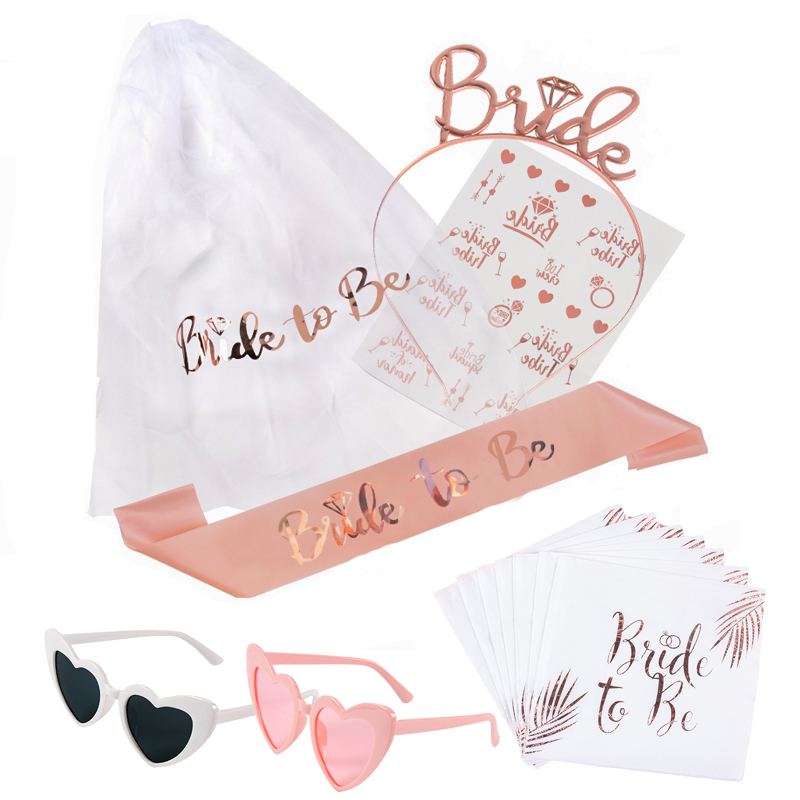 バチェロレッテパーティー花嫁になるサッシュベールティアラヘア - Bride Tribe Sash のレビューと価格