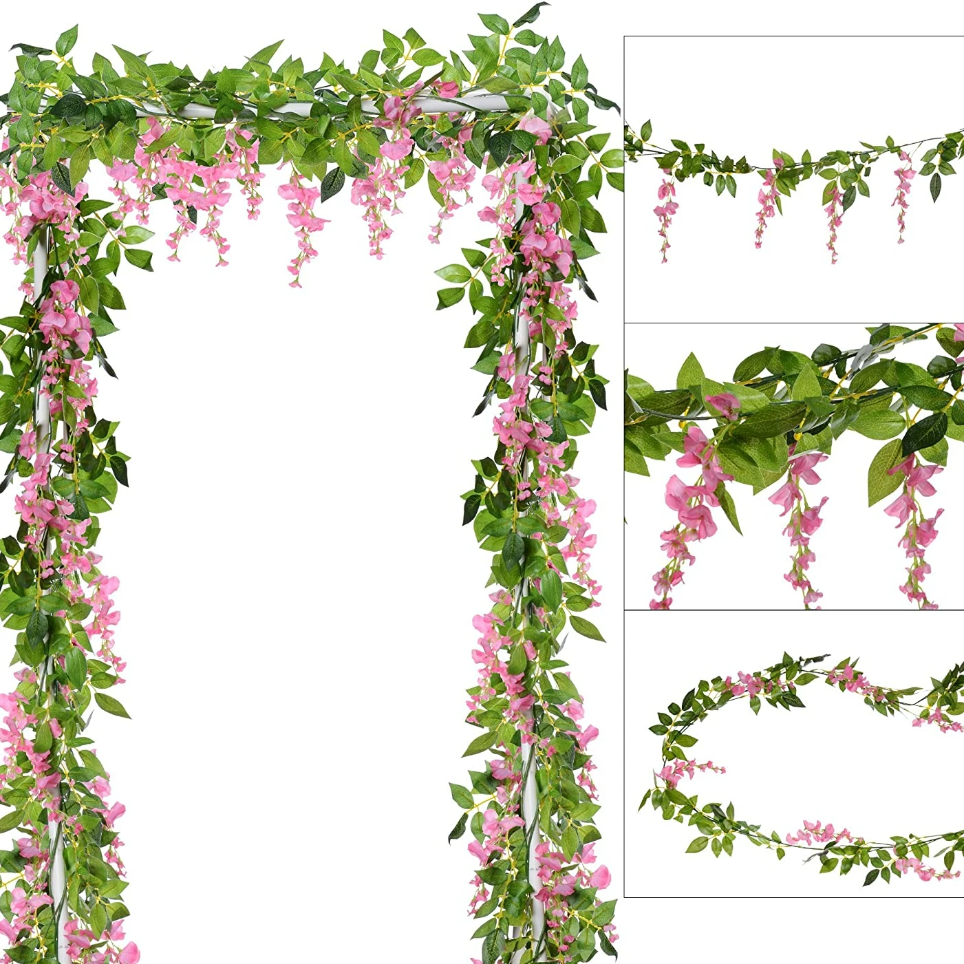 造花,1.8m,籐のつる,吊り花,庭の装飾,結婚式のアーチの - Wedding Arch Flower のレビューと価格